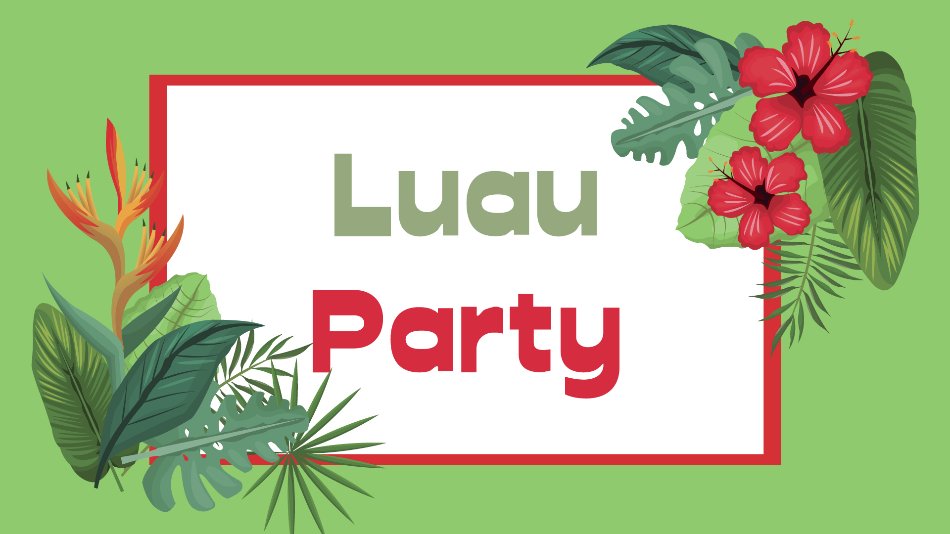 Luau Party event banner